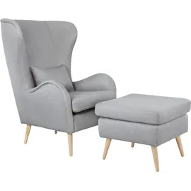 Home Affaire Polstergarnitur Charles 78 x 118 x 152 cm Grau