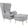 Home Affaire Polstergarnitur Charles 78 x 118 x 152 cm Grau