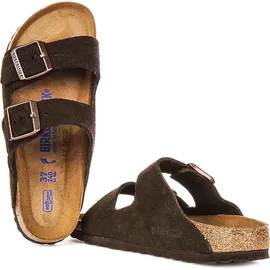 Birkenstock Arizona Weichbettung Veloursleder schmal mocca 41