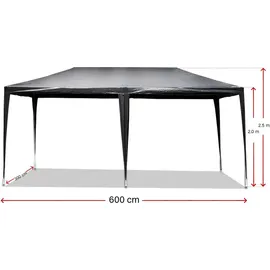 toboli Pavillon 3 x 6 m Grau