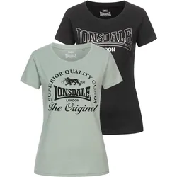 LONSDALE Frauen T-Shirt Doppelpack ROWRAH XL