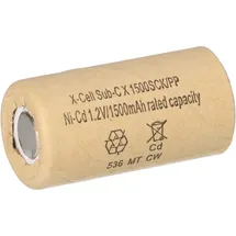 XCell Akku Sub-C 1,2V / 1500mAh 1500SCK Pappmantel