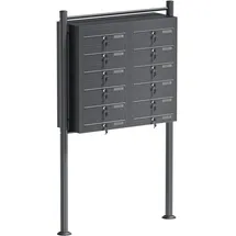 Wiltec 12er Briefkastenanlage Anthrazit