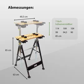Trutzholm 100 kg Werkbank Klappbar Höhenverstellbar Werktisch