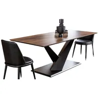 JVmoebel Esstisch Säulentisch Küchentisch im modernen Stil brauner Tisch 208x92cm (1-St., 1x Esstisch), Made in Europa braun