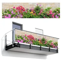 MuchoWow Balkon-Sichtschutz, Pink, Kunststoff, Rechteckig, 300x85 cm, Sonnen- & Sichtschutz, Sichtschutz Garten, Balkon Sichtschutze