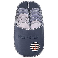 Onvaya ONVAYA® ABS Gästepantoffel Heimatliebe 6er Set | Gästehausschuhe | Größe 36-45 | Pantoffeln | ABS Sohle | Hausschuhe