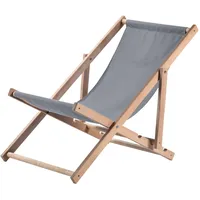 Kadax Liegestuhl, Strandstuhl aus Holz, Sonnenliege bis 120kg, Liege