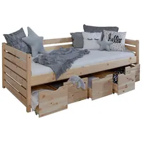 TICAA Sofabett Naomi inkl. 5x Schubkästen, 90x200