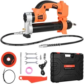Vevor Akku-Fettpresse, 55 MPa, Einhandfettpresse mit LED & 90 cm Schlauch, 20 V Akkubetrieb, Kompatibel mit 18V Makita-Akkus, zum Schmieren von Fahrzeugen oder Maschinen (Nur Werkzeug)