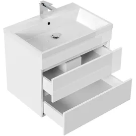 Posseik Waschbecken mit Unterschrank FELLINI 70 weiß glanz 70,0 x 48,0 x 58,4 cm