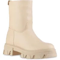 VAN HILL Plateau Boots in Beige