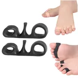 Bodyfeet Aligners Kit Body Feet Alignment Kit Haltung Kleine Zehenpads Separator Kleine Zehen Silikon Zehenschutz Zehenspreizer für Hallux Valgus Schmerzlinderung Verhindern Scheuern (Schwarz)