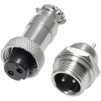 Pollin 453541 Rundsteckverbinder Buchse, Einbau, Stecker Gesamtpolzahl: 2 1