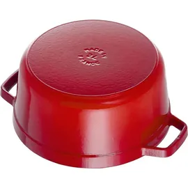 Staub Cocotte 22 cm rund kirschrot