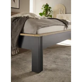 Home Affaire Einzelbett HOME AFFAIRE "WESTMINSTER Bett im Landhausstil, Doppelbett, Bettgestell", grau (grau dunkel, grau dunkel, eiche wotan dekor), B:157cm H:94cm L:210cm, Betten, in verschiedenen Farben verfügbar, Liegefläche 90/140/180x200 cm