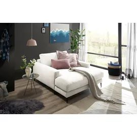 KAWOLA Relaxsessel CARA Feincord 80 x 80 x 100 cm Weiß mit Kissen