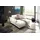 KAWOLA Relaxsessel CARA Feincord 80 x 80 x 100 cm Weiß mit Kissen