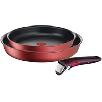 L3839092 Pfannen-Set, 2-teilig, 22 und 26 cm, mit Griff, Ingenio IH Red Unlimited, für alle Herde und Induktionsherde geeignet