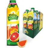 Pfanner 100% Pink Grapefruitsaft (8 x 1 l) – Saft zum Frühstücken aus Grapefruit – Fruchtsaft ohne Zuckerzusatz