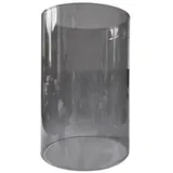 Edzard Ersatzglas dunkel für Kerzenleuchter-Serien Mascha und Bamboo, Höhe 15 cm, Durchmesser 10 cm, Windlichtglas, Glaszylinder ohne Boden