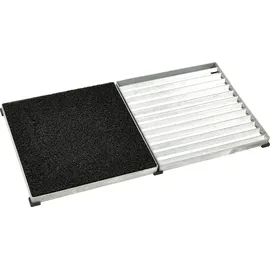 Plus Fußabtreter Cubic 40 x 80 cm mit Rahmen, Rost & Kunststoffmatte