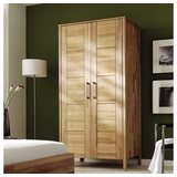 Pharao24 Kleiderschrank Sienna aus Massivholz braun