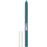 Maybelline New York Wasserfester Eyeliner mit wischfester, farbintensiver Gel-Textur, Tattoo Liner Gel Pencil, Nr. 814 Blue Disco (Blau), 1 Stück