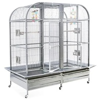 Montana Cages | Sittichvoliere XXL, Voliere XXL, Käfig XXL Palace II - Platinum für Finken, Kanarien und alle Sittiche