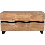 SAM Sideboard Baumkante 160 x 45 x 85 cm Akazienholz massiv naturfarben Kyoto IV