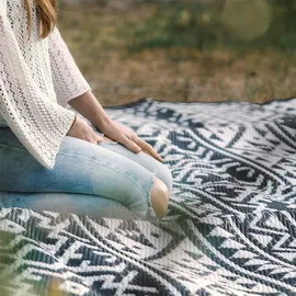 evocamp Outdoor Teppich 200x300 cm, Kunststoffteppich, wetterfest für Terrasse