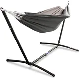 Lacestone - Hängematte Mit Gestell Hängeliege Relaxliege Outdoor Indoor 180x140 Bis 120kg Anthrazit