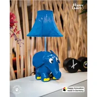 Happy lamps LED-Tischleuchte Elefant Stoff Blau