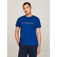 Tommy Hilfiger T-Shirt » LOGO TEE«, aus reiner, nachhaltiger Baumwolle, Gr. M, anchor blue, , 76454050-M