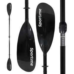 Kajak-Paddel Voll-Carbon SUP Unisex SCHWARZ sans taille
