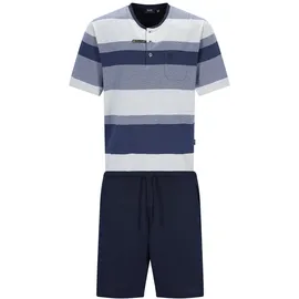 HAJO Pyjama kurz Blau/Grau M