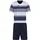 HAJO Pyjama kurz Blau/Grau M