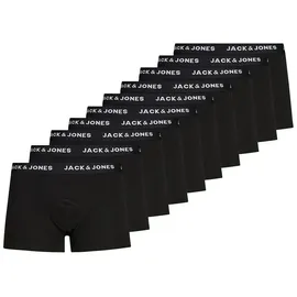 JACK & JONES Solid Boxershorts 10 Einheiten Black / Detail Black / Black M