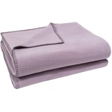 Zoeppritz ’zoeppritz Soft-Fleece Decke – Polarfleece-Decke mit Häkelstich – flauschige Kuscheldecke – 180x220 cm – 405 pale lavender – von since 1828’
