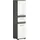 xonox.home Blake Standschrank 35 x 137 x 31 cm Rauchsilber/Weiß