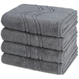 ROSS Cashmere feeling Handtuch-Set (4er-Set) Handtücher 4 ct Grau