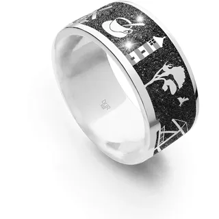 DUR-Schmuck DUR Ring Nachtring Ostfriesland, aus 925 Sterling Silber, Größe: 52, R4985.52
