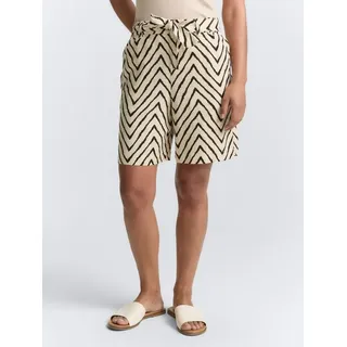Tom Tailor Damen 1046506 Bermuda Shorts, 38058-Natural Zig Zag Design, 36 - 36