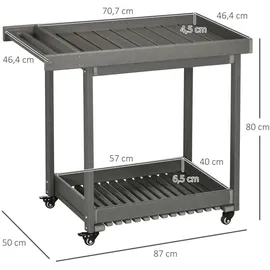 Outsunny Servierwagen HDPE
