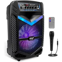 Pyle Audio Pyle PA Bluetooth Lautsprecher- Karaoke Maschine mit Karaoke Mikrofon, 600W, Musikbox Bluetooth Box, Partybox, Rechargeable, 10” Subwoofer, 1” ...