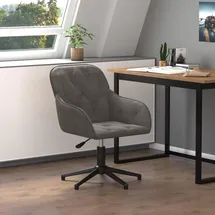 vidaXL Bürostuhl Samt Dunkelgrau