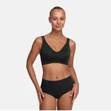 creamy fabrics Comfort Minimizer BH – Damen BH ohne Bügel – Bequemer Leichter bügelloser Push-Up BH – Nahtloser Soft-BH mit herausnehmbaren Cups – Entlastet Schulter & Rücken – Normale & Große Größen - M