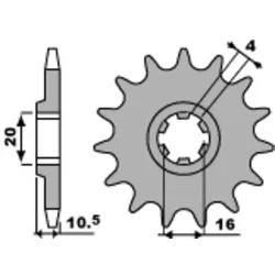 PBR Standard-Stahlkettenrad 799 - 428