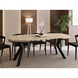 WFL GROUP Runder Esstisch 100 x 77 x 100 cm braun
