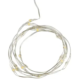 IDENA Lichterkette 10 LED Micro mit Timerfunktion, Batteriebetrieb, 1,20 m lang, für innen, Draht,